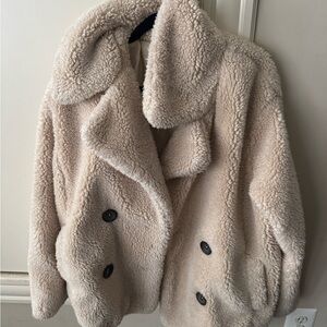 Cozy Cream Sherpa Jacket from Free People in a size medium